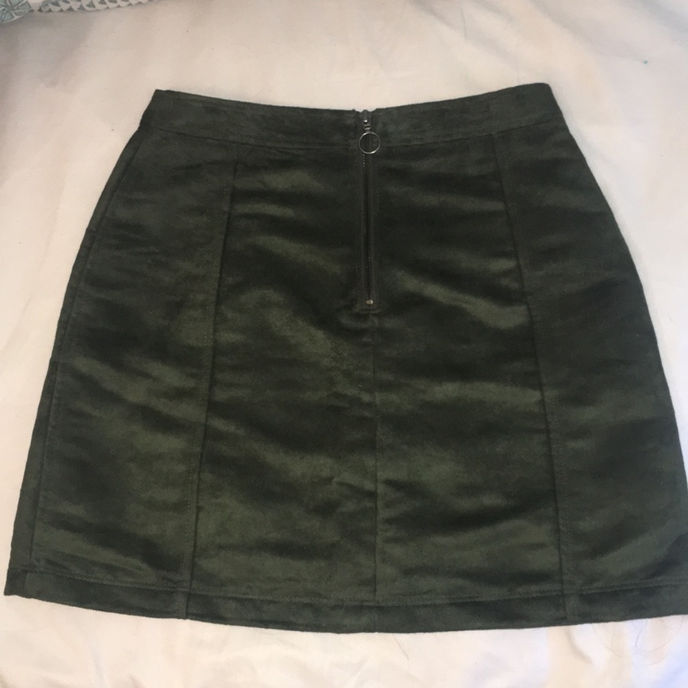 suede mini skirt